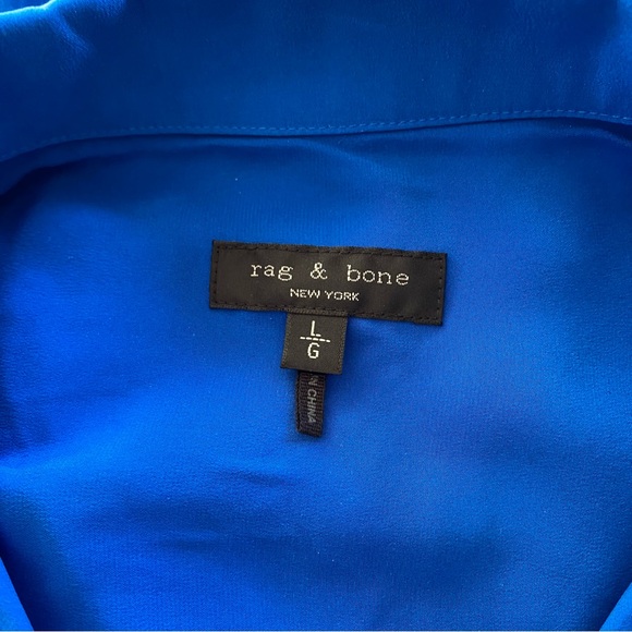 RAG & BONE Luca Silk PJ Top Blouse Large - Picture 6 of 8